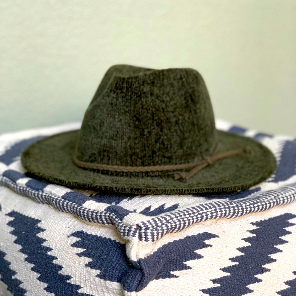 Trimmed Green Rancher Hat by Anthropologie
